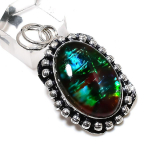 Natural Ammolite Gemstone Handmade 925 Sterling Silver Pendant 1.97 o0m65