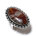Natural Noreena Jasper Gemstone Handmade 925 Sterling Silver Ring Size 9 c5h88