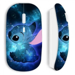 Souris sans fil maniacase blanche Stitch bleu frand bleu