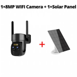 HD kahe kaameraga nutikas j&auml;lgimine juhtmevaba WIFI-ga &uuml;hendatud p&auml;ikeseenergiaga turvakaamera CCTV 【1】Wifi Camera must