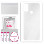 apgo Ultra Clear Protective Skin Sticker for the back compatible with TCL 20E, Wrap Film, Hydrogel Film, Flexible, Soft TPU with positioning layer eas