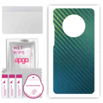 apgo Protective Skin Sticker for the back compatible with Huawei Mate 40 Pro, Wrap Film, Foil, Vinyl - Pattern Carbon Chameleon CAKA1