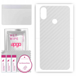 apgo Protective Skin Sticker for the back compatible with Doogee X70, Wrap Film, Foil, Vinyl - Pattern Transparent Carbon