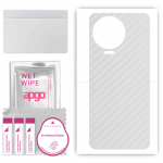 apgo Protective Skin Sticker for the back compatible with Infinix Note 12 2023, Wrap Film, Foil, Vinyl - Pattern Transparent Carbon
