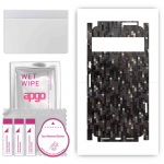 apgo Protective Skin Sticker for the back+sides compatible with Google Pixel 8 Pro, Full Wrap Film, Foil, Vinyl - Pattern Carbon Black Pixel