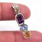 Looduslik Aafrika amet&uuml;st, k&uuml;aniit 925 prooviga h&otilde;be ripats 1,25'' E7w77