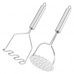 2 tk. Roostevabast terasest kartulipuksur, ergonoomilise k&auml;epidemega, integreeritud ja vastupidav k&ouml;&ouml;giriist avokaadodele, ubadele, puu- ja k&ouml;&ouml;giviljadele 2pcs