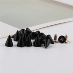 10 komplekti 7*10 mm kuulikoonuse v&auml;rvilised naastud ja naelad riiete jaoks. Ise ise k&auml;sitsi valmistatud r&otilde;ivaneedid nahkkottide kingade jaoks Black