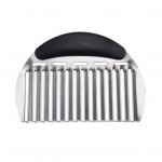 Roostevabast terasest teraga l&otilde;ikur, kortsupurustaja kasutamiseks K&ouml;&ouml;giviljad Puuviljad Lihtne kartulida Laineline disain Ergonoomiline k&auml;epide prantsuse keeles