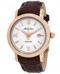 Mathey-Tissot Renaissance Ehtne Nahkrihm Valge T&auml;hik Automaatne H9030PI Meeste K&auml;ekell