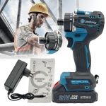 21 V akutrell Harjadeta mootor 2 kiirusega juhtimisrežiimid edasi ja tagasi 1xBattery-AU sinine