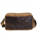 Vabaaja vahatatud l&otilde;uendist meeste &otilde;lakott plaastritega pealmine kiht veisenahast retro IPadi jaoks horisontaalne crossbody kott khaki