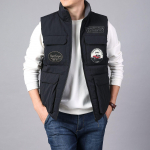 S&uuml;gis- ja talvevest Meeste Standkrae paksendatud Thermal Vest Suure suurusega Vest jakk L must