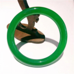 Naturaalne roheline nefriit k&auml;ev&otilde;ru K&auml;ev&otilde;ru v&otilde;lu Ehted Moeaksessuaarid &Otilde;nnelikud amuletikingid naistele Surface width:13mm