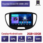 Juhtmevaba Androidi autoraadio Carplay Hyundai Grand I10 jaoks 2008-2012 Multimeedia videopleier GPS-navigatsioon WIFI 4+64GB 2+32GB