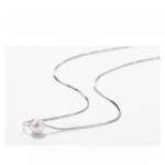 S925 h&otilde;bedast kaelakee, naiste ripats, lihtne p&auml;rlivastane kaelakee, mitmek&uuml;lgne lihtne mood l&uuml;hike kaelakee h&otilde;beehted