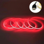 USB COB-riba DC 5V 320Leds/M valge/punane/roosa/j&auml;&auml;sinine/kollane korpuse valguslamp teleri taustvalgus painduv linttross LED-riba 0.5M