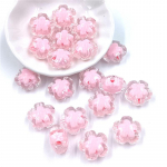 Loominguline 10 tk 17 * 11 mm DIY v&otilde;ileivahelmeste jaoks ripats kaelakee k&auml;ev&otilde;ru ehete valmistamine l&auml;bipaistvate j&auml;&auml;tunud lillede hulgim&uuml;&uuml;k Transparent Flower roosa