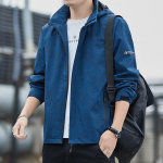 Perforeeritud jope kevad-s&uuml;gis uus jope meestele tuulekindel veekindel eemaldatav perforeeritud jope meestele kamuflaažjakk 5XL sinine