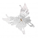 Liblikad kujuga juukseklambrid, l&auml;bipaistvad libisemisvastased risthambad, plastist juuksek&uuml;&uuml;nis seljapea suur hai juukseklamber Juuste aksessuaarid lilla