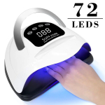 X16 MAX Suure v&otilde;imsusega 320W UV LED K&uuml;&uuml;nelamp Geelk&uuml;&uuml;nelaki Kuivatamiseks Professionaalne 72 LED-iga K&uuml;&uuml;nte Kuivati Valgusti Puuteekraani ja Taimeriga European standard valge