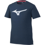 Mizuno Treeningr&otilde;ivad, graafiline T-s&auml;rk, SUUR logo, higi imav, kiiresti kuivav, seotud sportlaste kantud mudeliga, 32MA0514, Deep Navy Heather, S