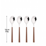 4/12/16 tk S&ouml;&ouml;giriistade komplekt S&ouml;&ouml;gipulgad Noad Kahvlid Lusikad Lauan&otilde;ude komplekt puidust k&auml;epideme imitatsiooniga Korea Jaapani s&ouml;&ouml;gin&otilde;ude komplekt Silver - 4pcs dessert fork