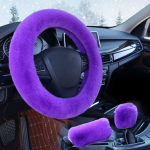 3tk/komplekt Karusnaha kohev paks auto rooliratta pl&uuml;&uuml;skate pehme villane talv 38cm meeste ja naiste pehme rooli kate