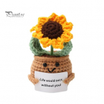 Heegeldatud Positiivsed Potitaimed Kaardiga Emotsionaalne Toetus K&auml;sitsi Kootud P&auml;evalill Sukkulent Avokaado Brokoli S&uuml;da Nukk Dekoratsioon Ornament F