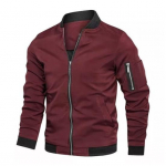 Meeste pesapallijakk p&uuml;stkrae pikkade varrukatega lapit&ouml;&ouml; v&auml;rvidega jakk mantel taskutega L