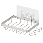 1/2 tk Seinale kinnitatav seebialus K&uuml;lgkonksud Punch Tasuta &otilde;&otilde;nes roostevabast terasest du&scaron;i seebihoidja konteineri karbis&auml;&auml;stja k&ouml;&ouml;givannitoatarbed 1pc must