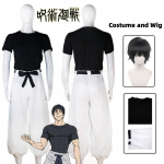 Anime Jujutsu Kaisen 2. hooaeg Toji Fushiguro Cosplay kost&uuml;&uuml;m parukas vorm n&otilde;id tapja Halloweeni kost&uuml;&uuml;m naistele meestele L-(Costume+Wig)