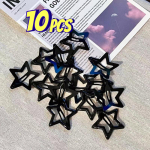 10 tk T&uuml;drukute Must ja Hall T&auml;hega Juuksen&otilde;el Juukseklamber Lahe Amulett Metallist BB Juukseklambrid Naistele Pentagramm Harajuku Peakate Aksessuaarid 10pcs must