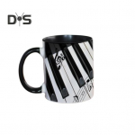 Muusikaline kohvikruus keraamiline uudne muusika nootide tass, suur 350 ml mahutavus kitarr, klaver, viiuli disain kuuma joogi kruus Muusikaline kingitus muusikas&otilde;brale koju A