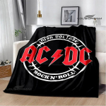 Rockb&auml;nd AC/DC retrotr&uuml;kiga flanellist soe pleed piknikutekk voodikate viskepleed voodipesu S&uuml;nnip&auml;evakink 30x40in