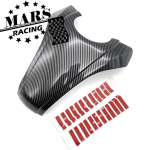 Mootorratta s&uuml;sinikkiust mustriga paagipadja kleebis paagi kaitsekatte kaitse sobib mudelile YAMAHA MT15 MT-15 Mt15 Carbon fiber pattern