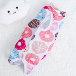 Armsa mustriga koerte pidžaama kombinesoonid Luige/Vikerkaare/Lichi/Avokaado mustriga 4 jalaga varrukateta vestiga kost&uuml;&uuml;m Pidžaama v&auml;ikestele koertele Riided S punane