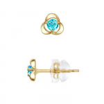 LEA &; ARTHUR - Laste k&otilde;rvar&otilde;ngad "BLUE TOPAZ" 375 tuhanded kollane kuld ja; POOLV&Auml;&Auml;RISKIVI "SININE TOPAAS" &ndash; Lasteehted