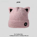 Korea multikas t&uuml;druku kassi k&otilde;rvad (Aurutatud kassik&otilde;rva kujuga leib) Naised kuduvad m&uuml;tsid Armas vabaaja villane m&uuml;ts Palus k&otilde;rvakaitse, soe m&uuml;ts