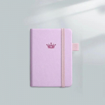 Mini A7 taskum&auml;rkmik K&auml;sitsi valmistatud nahast 100 lehte m&auml;rkmik, kaasaskantav reisip&auml;eviku planeerija Kawaii kooli kontoritarbed A7 helelilla v&auml;rv