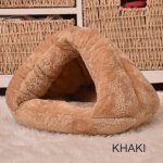 Uus Pet Cat Dog House Kennel Kutsika Koobas Magamisvoodi Super Pehme Matipadja soe pesa L khaki