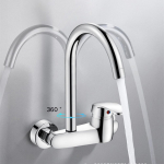 1 tk messingist k&ouml;&ouml;gis seinale kinnitatav k&uuml;lma kuuma vee kraan kraanikausi segisti kraan &uuml;he k&auml;epidemega r&otilde;dud mopi kraanikausid segisti ventiiliga segisti CHINA