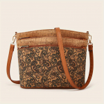 Vintage Flower Print Crossbody kott naiste puukoore mustriga rahakott etnilises stiilis &otilde;lakott roheline