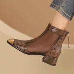 Mood 2024 Suvi Naiste V&otilde;rk Saapad Naturaalsest Nahast Kingad Lambanahast Tagumine Lukk Metallist Ninaga Sandaalid Naiste Sandaalid Disainer Sandaalid 40 tume khaki v&auml;rv