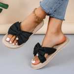 Mood trendikad ja mugavad sussid 2024. aasta suvi, uus vibu, kootud lihtsad rannalibisemisvastased lamedap&otilde;hjalised naistejalatsid Zapatos De Mujer 36 beež