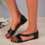 2024 Valged Moodsad Naiste Sandaalid Suvised Slip-on Vabaaja Jalan&otilde;ud Naistele Uus PU Nahast V&auml;litingimustes Lamedad Sandaalid Daamide Zapatos Mujer 36 must