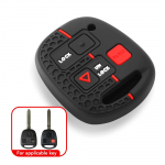 3 nupuga silikoonist auto v&otilde;tmehoidja korpuse kate TOYOTA CAMRY RAV4 PRADO COROLLA AVENSIS LAND CRUISER YARIS jaoks Lexuse jaoks must