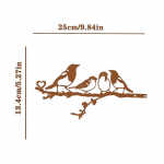 Four Birds on Branch Steel Silhouette &ndash; lisage oma koduruumidele elegantsi ja graatsiat selle vapustava metallist seinakunstiga beež