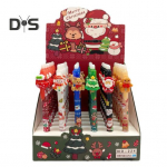 36 tk J&otilde;ulugeelpliiats 0,5 mm otsaga Sinine kustutatav tindipliiats Piduliku mustriga kustutatav Push Action Pliiats kooli kontoritarvete jaoks 36pcs