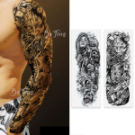 Gorilla pikkade varrukatega t&auml;toveeringukleebis t&auml;toveering Irezumi suur, segatud 2 t&uuml;&uuml;pi, 1 komplekt black
